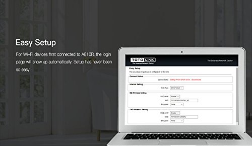 A810R 11AC 1200Mbps Dual Band WiFi Router with Gigabit WAN Port and 5pcs of External Antennas