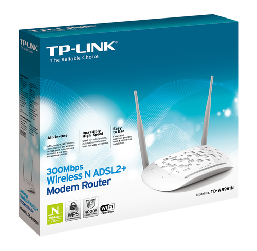 TP-Link Wireless DSL ADSL2+ Router TD-W8961N - 300 Mbit/s