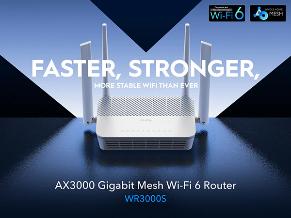  Cudy AX3000 Gigabit Wi-Fi 6 Mesh Router | WR3000