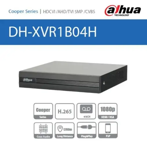[5E039C8PBQ0579A] DH-XVR1B04H - 4M-N/1080P - 5MP